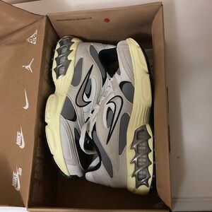 Nike Cream and Gray Athletic Shoes